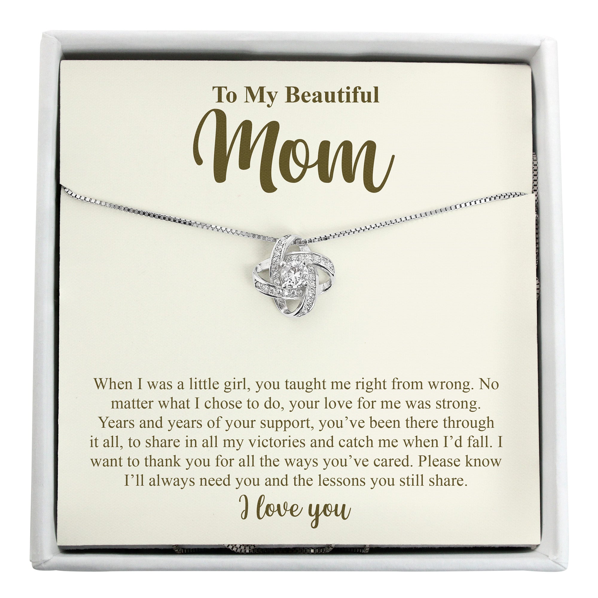 Heartfelt Mom Message Card Necklace - Personalized Silver Pendant for Mother's Day, Birthday, or Just Because - Image 1