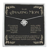 "Personalized Sterling Silver Knot Necklace for Moms - Handcrafted Gift with Heartfelt Message Card" - Image 1