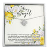 Personalized Sterling Silver Angel Friendship Necklace with Floral Message Card - Perfect Gift for Loved Ones - Image 1
