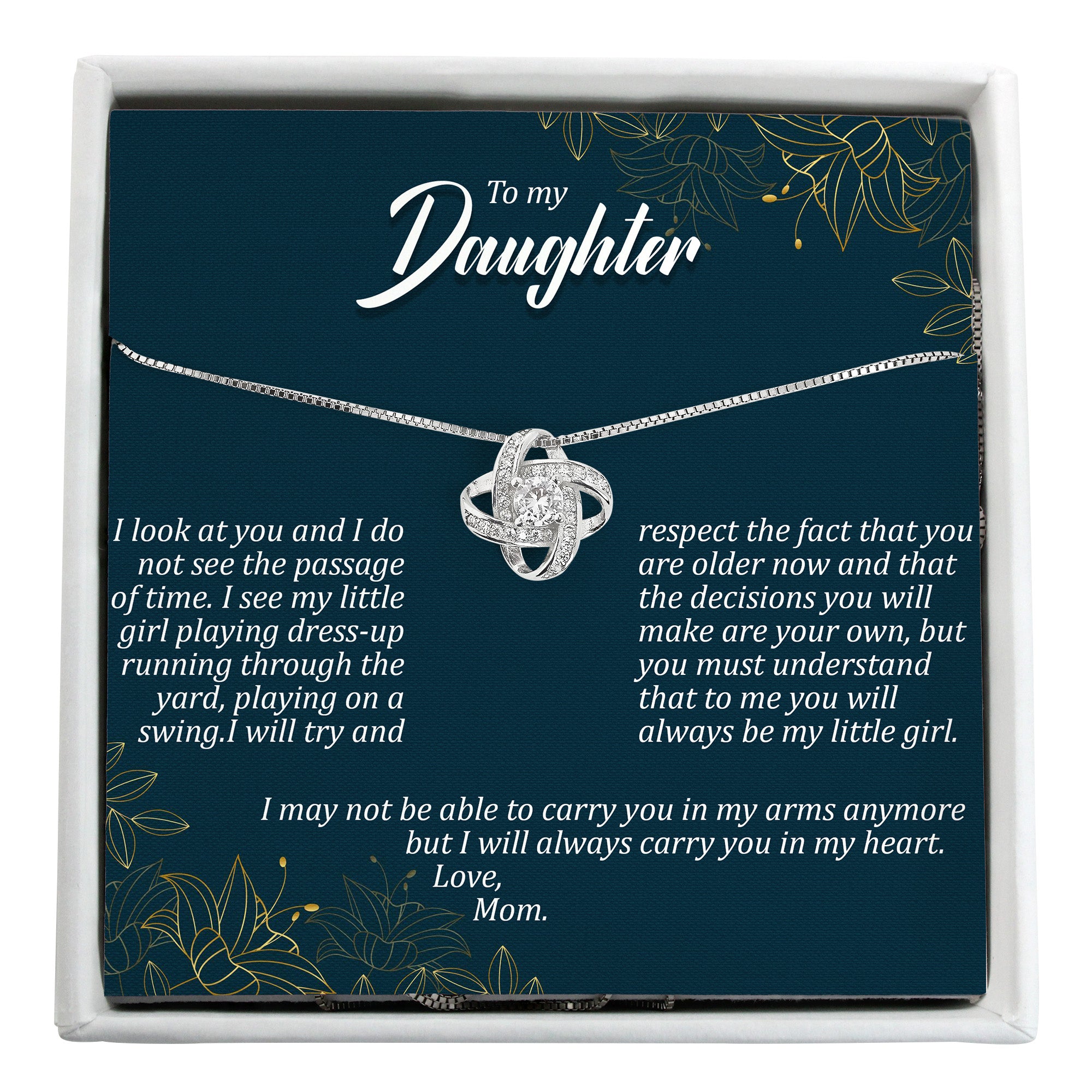 Heartfelt Personalized Mother-Daughter Necklace with Keepsake Message Card – Premium Quality, Perfect for Special Occasions - Image 1