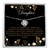 Elegant Personalized Necklace for Daughter – Sterling Silver Knot Pendant with Heartfelt Message Card - Image 1