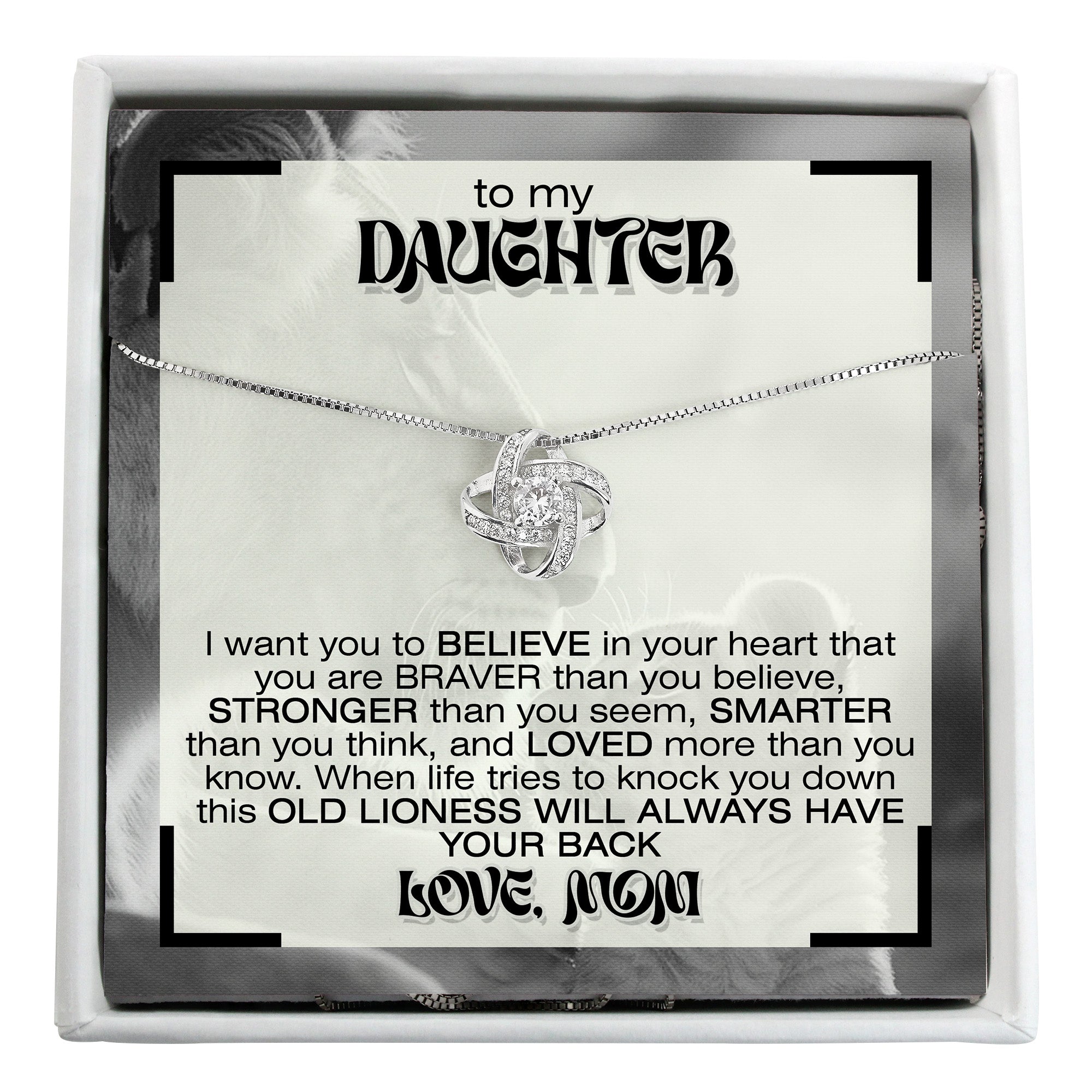 Personalized "To My Daughter" Necklace with Inspirational Message Card – Premium Craftsmanship, Heartfelt Gift for Special Moments - Image 1