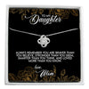 Personalized Message Card Necklace for Daughter – Premium Quality Knot Pendant with Heartfelt Sentiments from Mom - Image 1