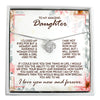 Personalized Daughter Necklace with Heartfelt Message Card - Sterling Silver Knot Pendant, Perfect Gift for Birthdays & Special Occasions - Image 1