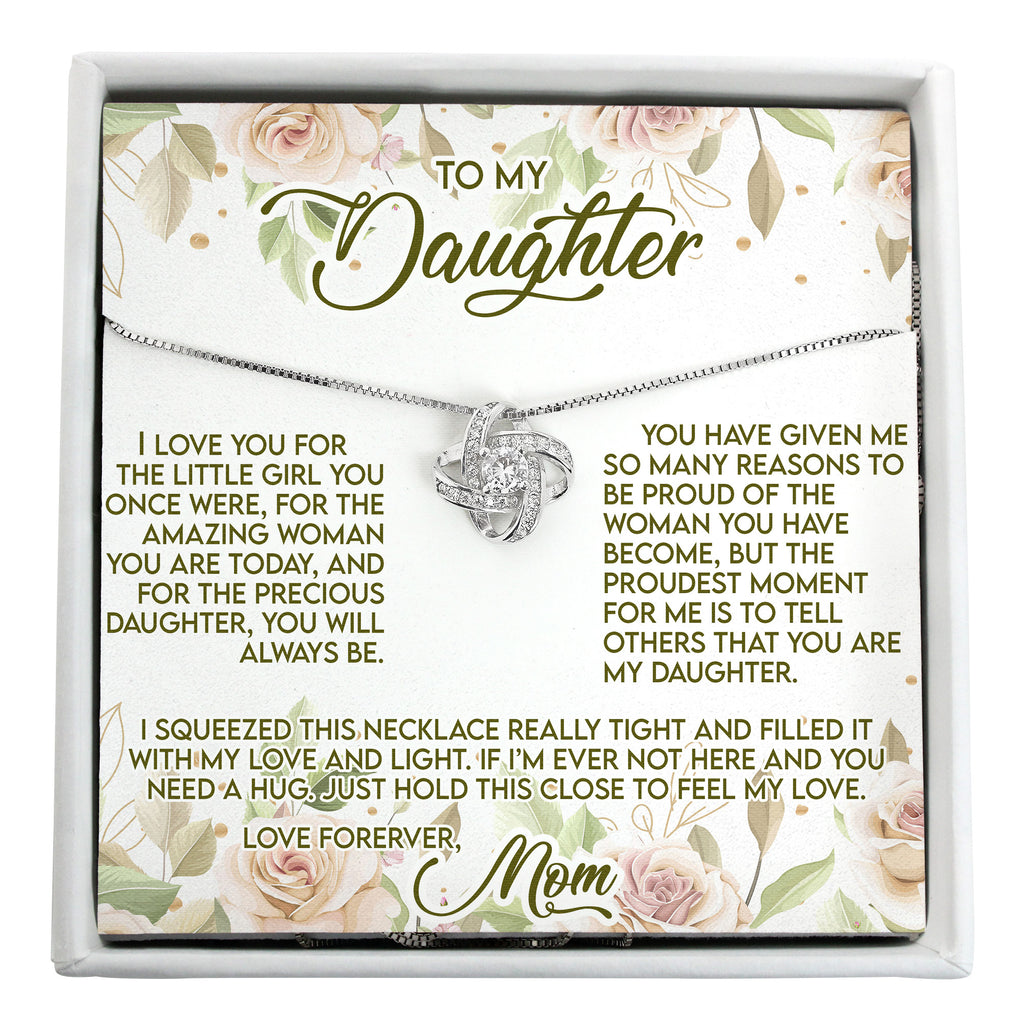 Elegant Personalized Necklace Gift for Daughter from Mom with Heartfelt Message Card - Ideal for Birthdays, Graduations, and Special Occasions - Image 1