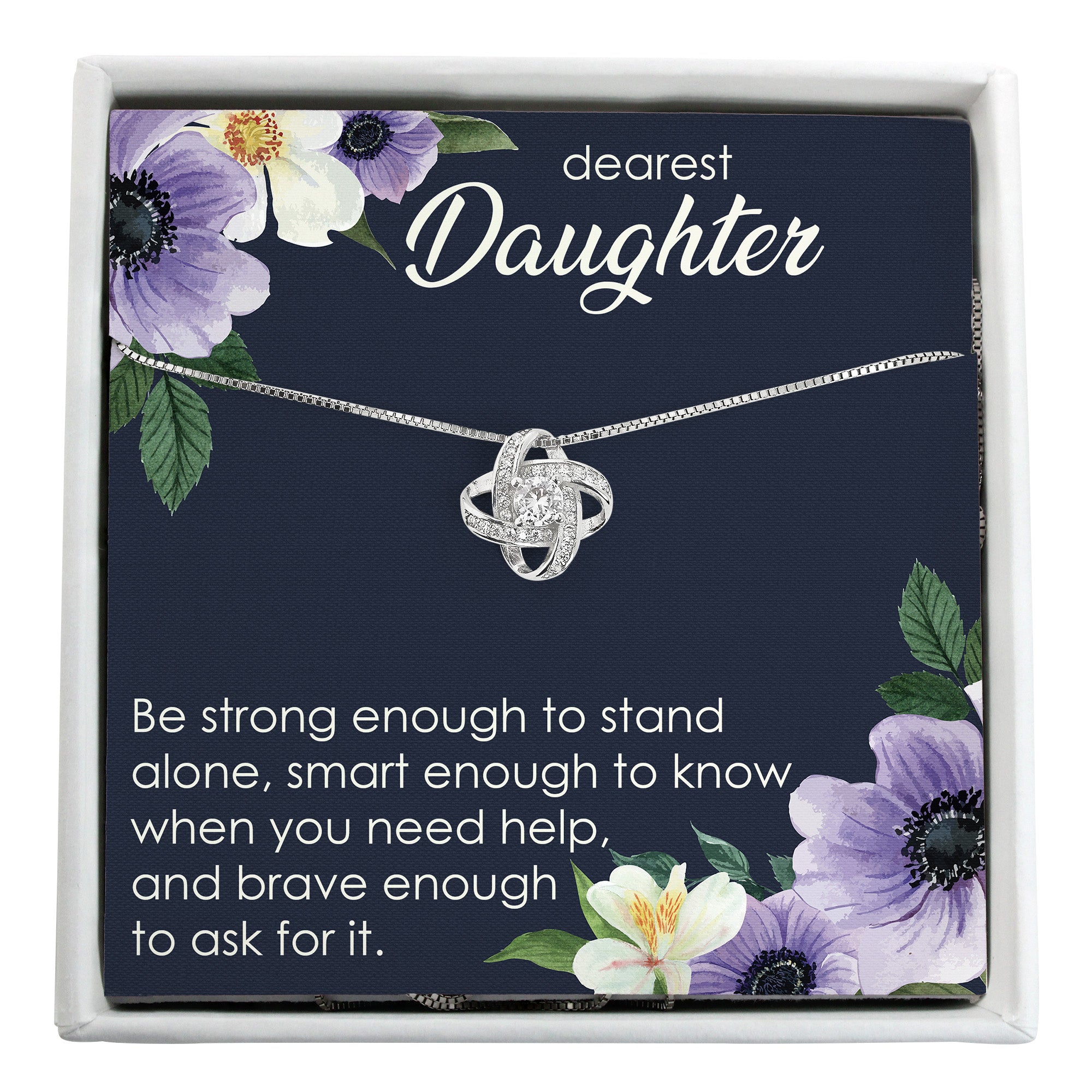 Elegant Personalized Daughter Necklace with Heartfelt Message Card - Handmade Gift for Special Occasions - Image 1