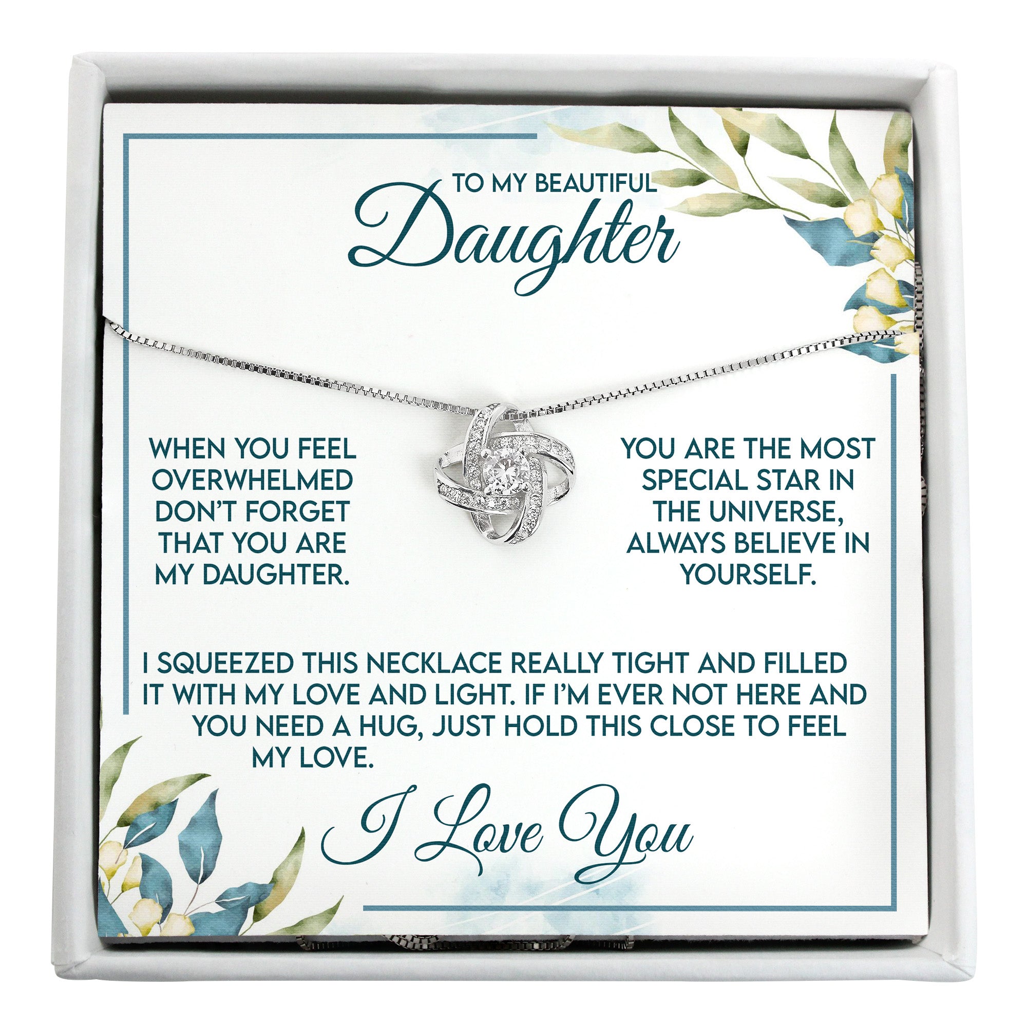 Personalized Daughter Necklace with Heartfelt Message Card - Thoughtful Gift for Special Occasions - Image 1