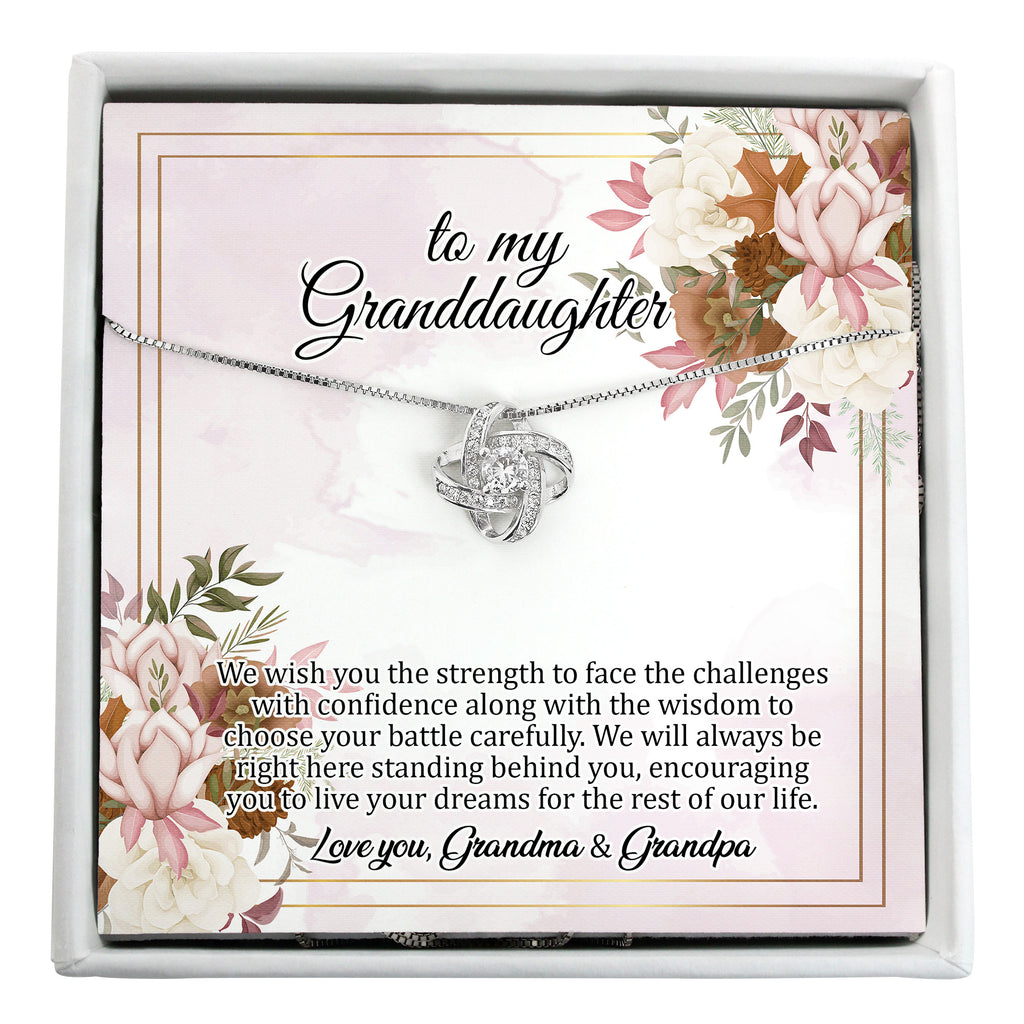 Customizable "To My Granddaughter" Necklace with Message Card - Perfect Sentimental Gift from Grandma & Grandpa - Image 1