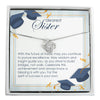 Elegant Personalized Sister Necklace with Message Card - Perfect Graduation or Special Occasion Gift - Image 1