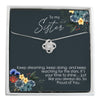 Personalized Sister Knot Necklace with Inspirational Message Card – Elegant Jewelry Gift for Special Occasions - Image 1
