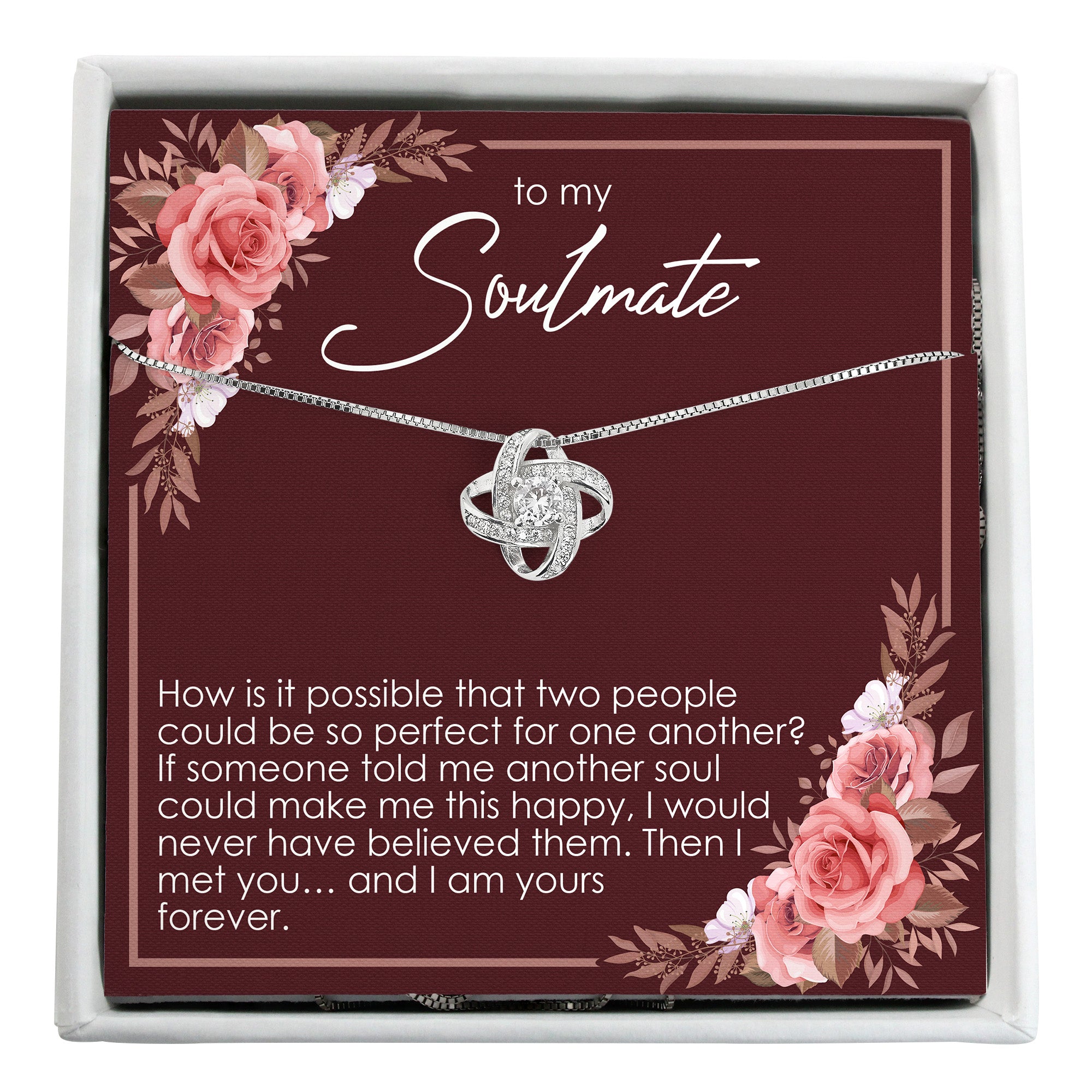 Elegant "To My Soulmate" Necklace with Personalized Message Card - Perfect Gift for Her - Image 1