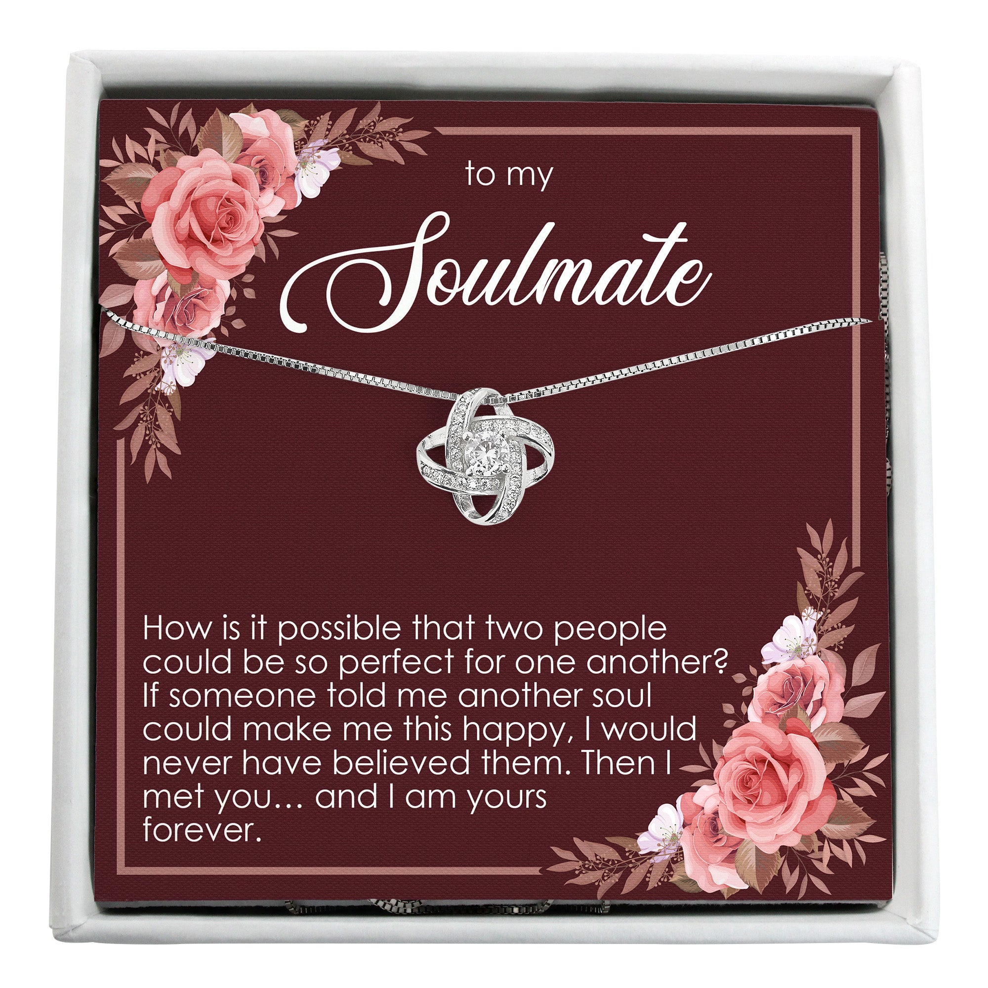 Personalized Soulmate Necklace with Heartfelt Message Card - Perfect Gift for Romantic Occasions - Image 1