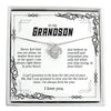 Personalized Grandson Necklace with Inspirational Message Card - Elegant Knot Design for Special Occasions - Image 1