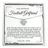 Personalized "Football Girlfriend" Necklace with Heartfelt Message Card - Sterling Silver Infinity Knot - Image 1