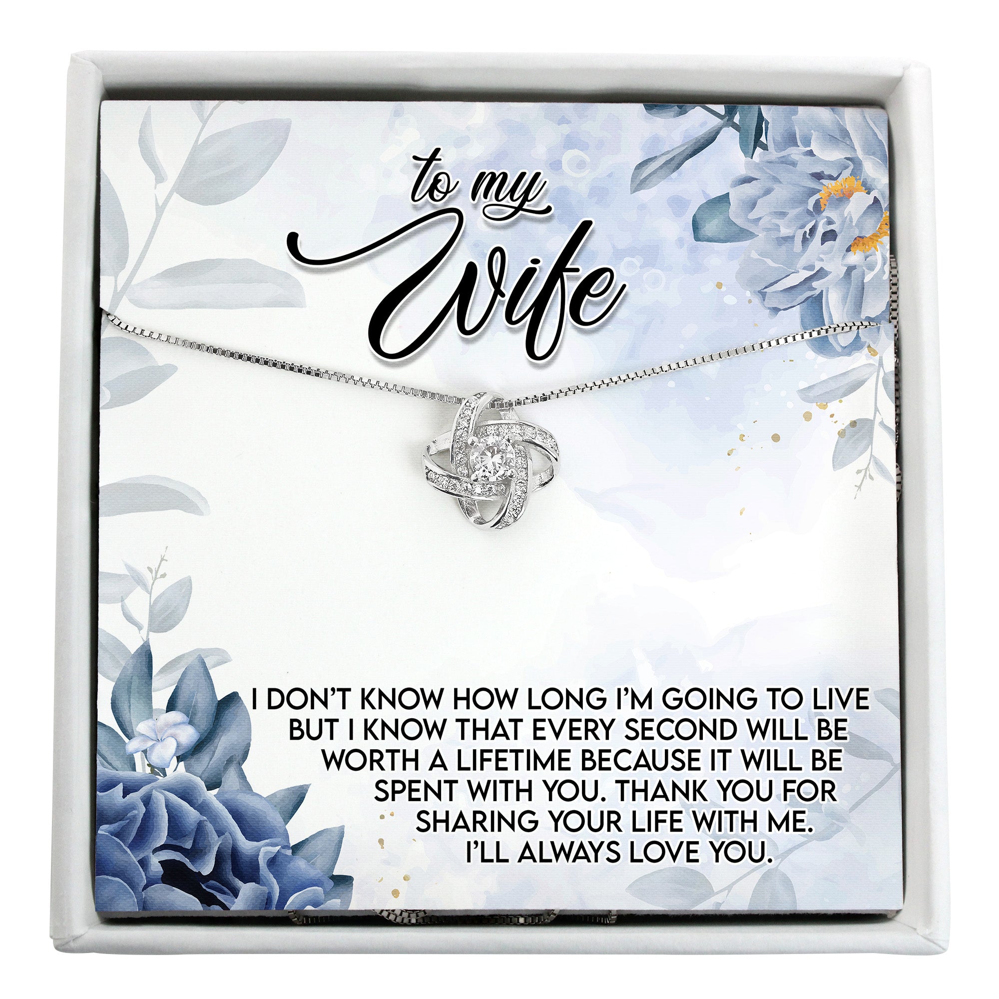 Personalized "To My Wife" Necklace with Emotional Message Card – Perfect Gift for a Special Occasion - Image 1