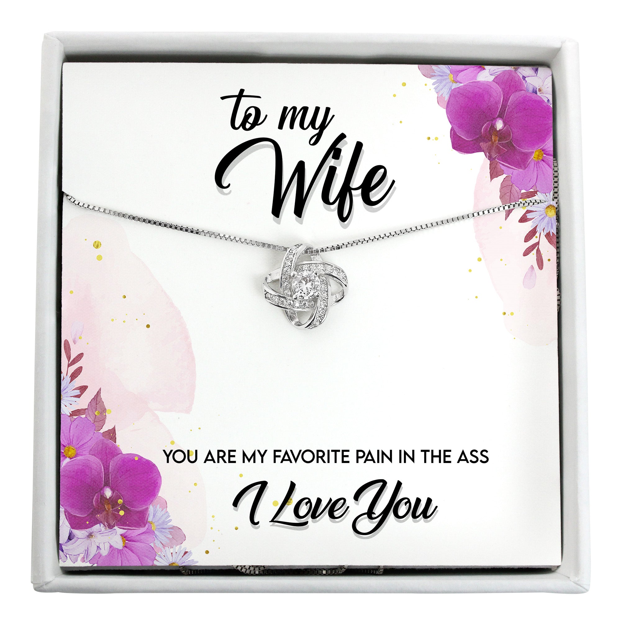 Elegant Personalized Necklace for Wife with Loving Message and Unique Pendant Design – Ideal Anniversary or Birthday Gift - Image 1