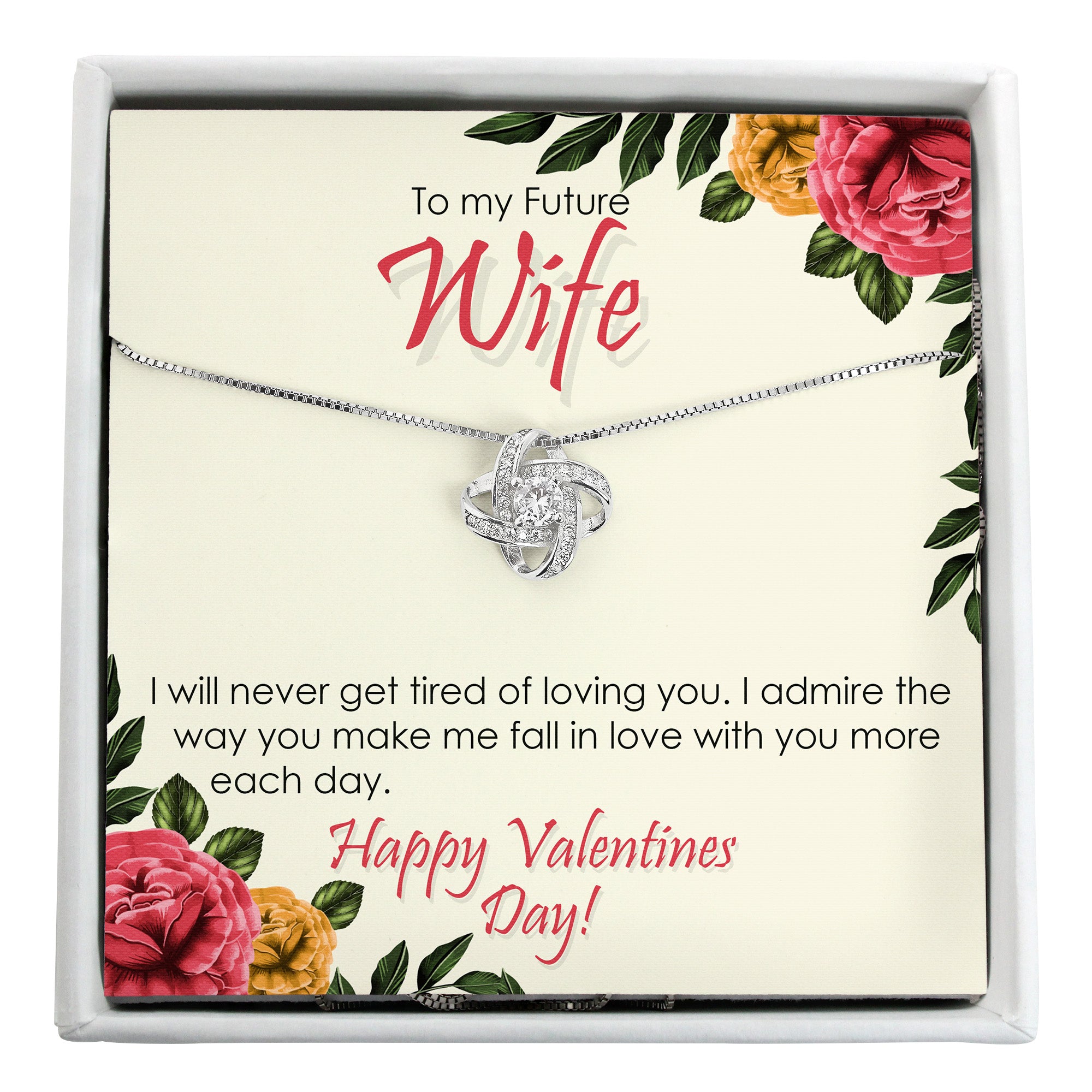 Elegant Personalized Necklace with "To My Future Wife" Message Card - Perfect Valentine's Day Gift for Her - Image 1