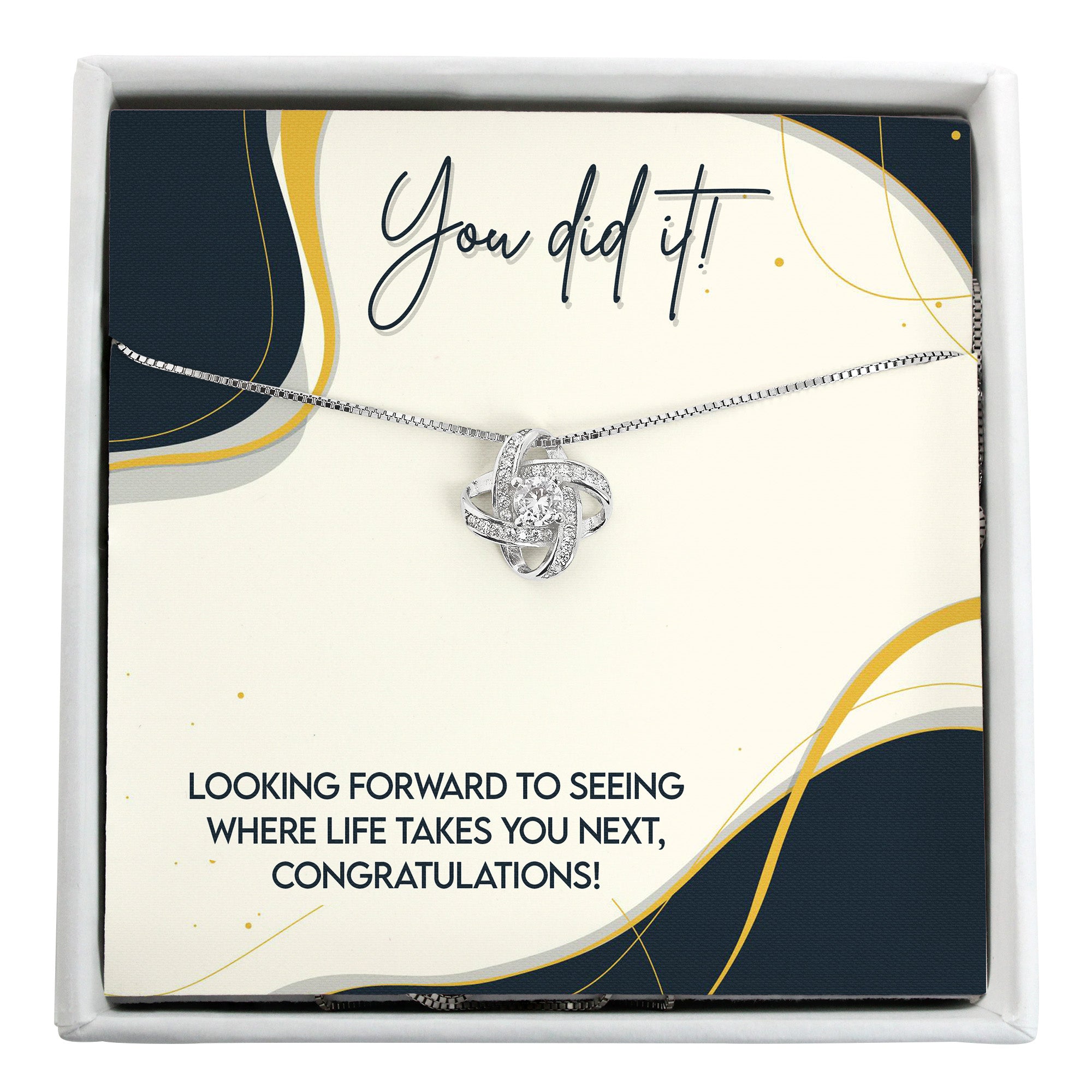 Celebrate Achievements with a Personalized Handmade Sterling Silver Knot Necklace – The Perfect Gift for Graduations and Milestones - Image 1