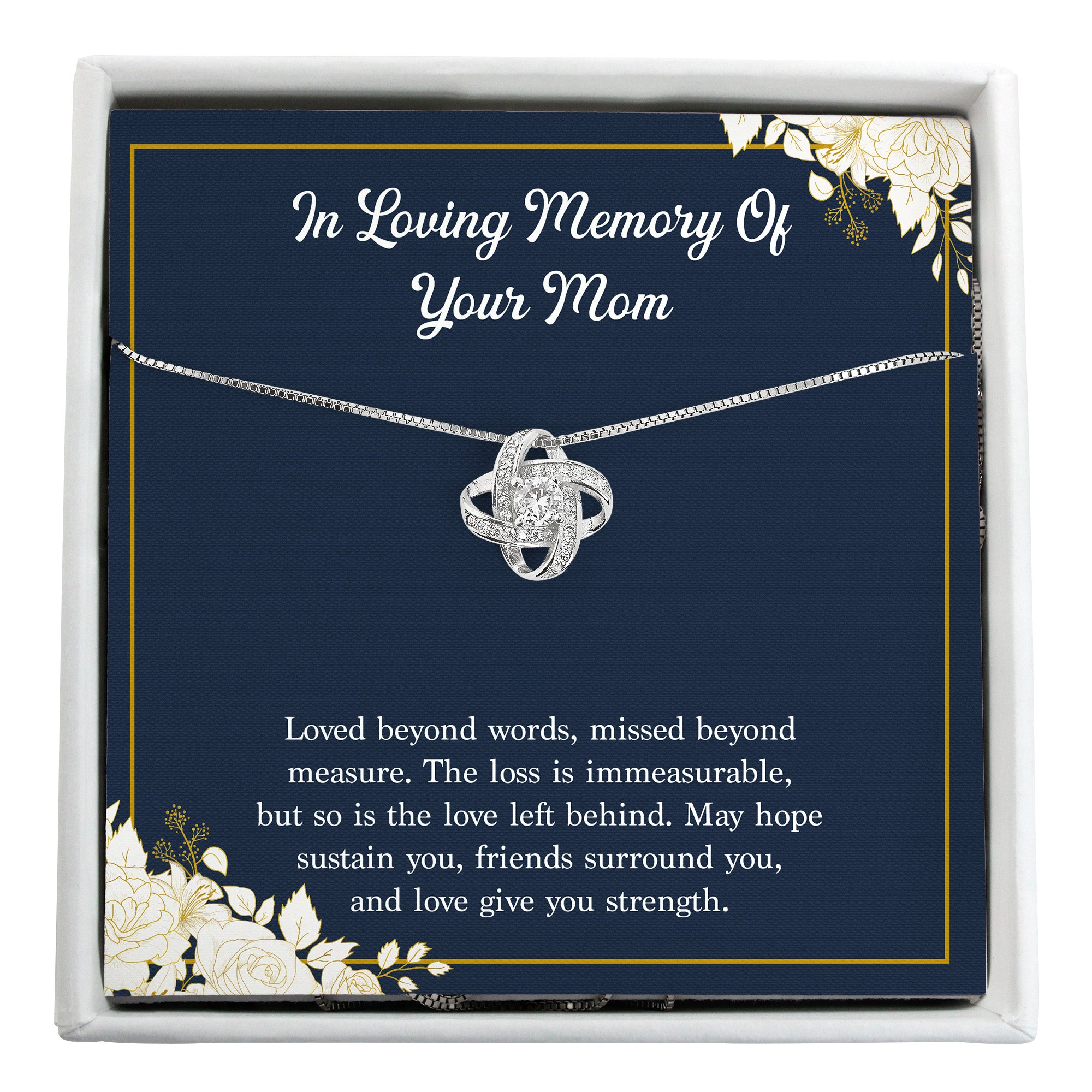 Personalized Memorial Necklace with Loving Message Card - Sterling Silver Infinity Pendant for Cherished Memories - Image 1