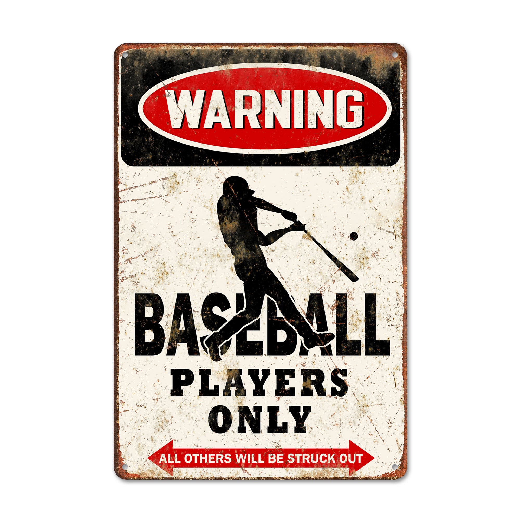 Personalized Vintage Metal Baseball Sign - Custom Gift for Sports Lovers and Decor Enthusiasts - Image 1