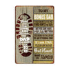 Personalized Rustic Metal Sign for Bonus Dad - Heartfelt Gift of Gratitude and Love - Image 1