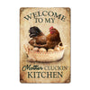 Personalized Rustic "Mother Cluckin’ Kitchen" Metal Sign - Perfect Farmhouse Decor Gift for Moms and Chicken Enthusiasts - Image 1