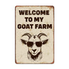 Personalized Rustic Metal Goat Farm Sign with Sunglasses – Perfect Gift for Animal Lovers and Farm Decor Enthusiasts - Image 1
