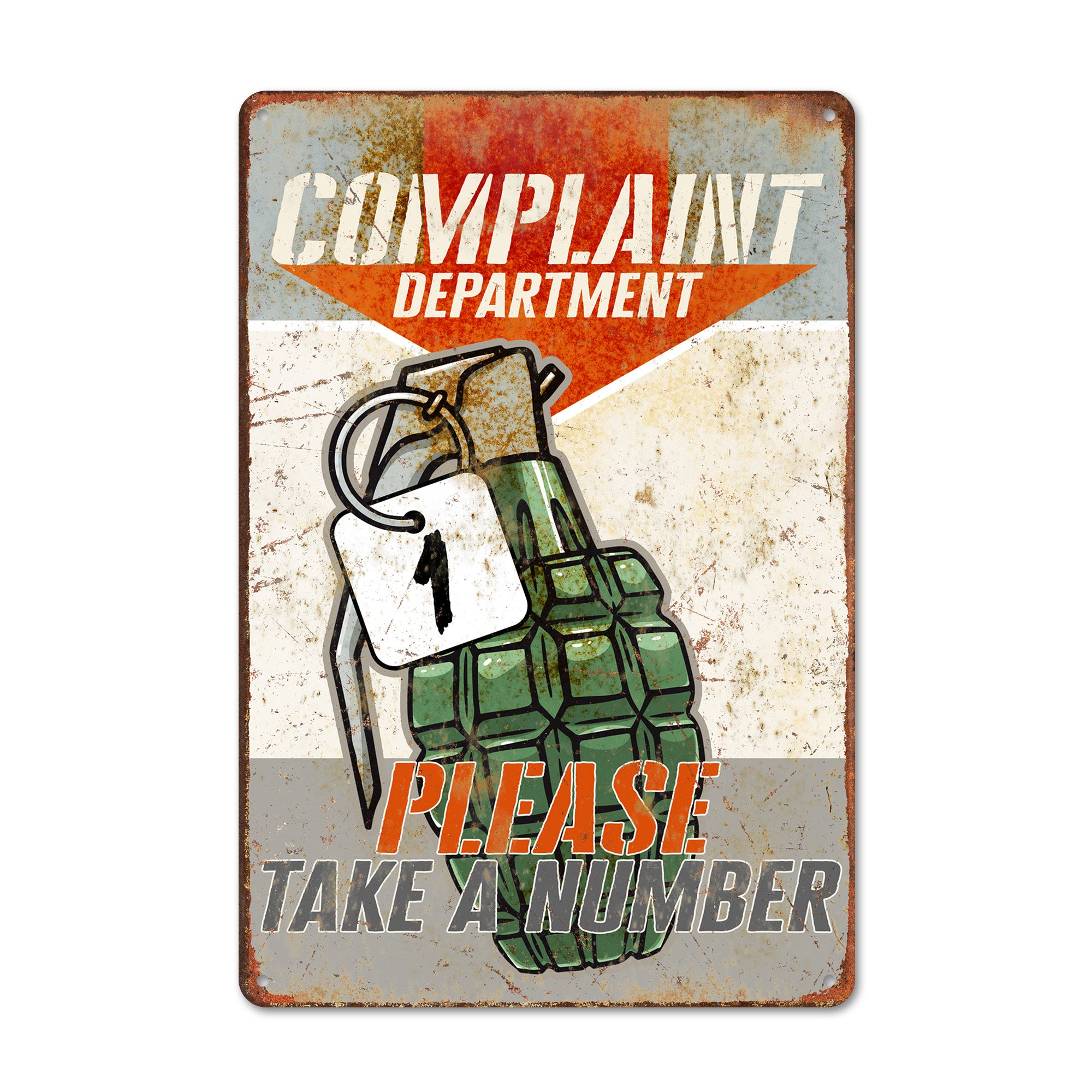 Vintage-Inspired Personalized Metal Sign – "Complaint Department" Wall Decor for Home or Office - Image 1