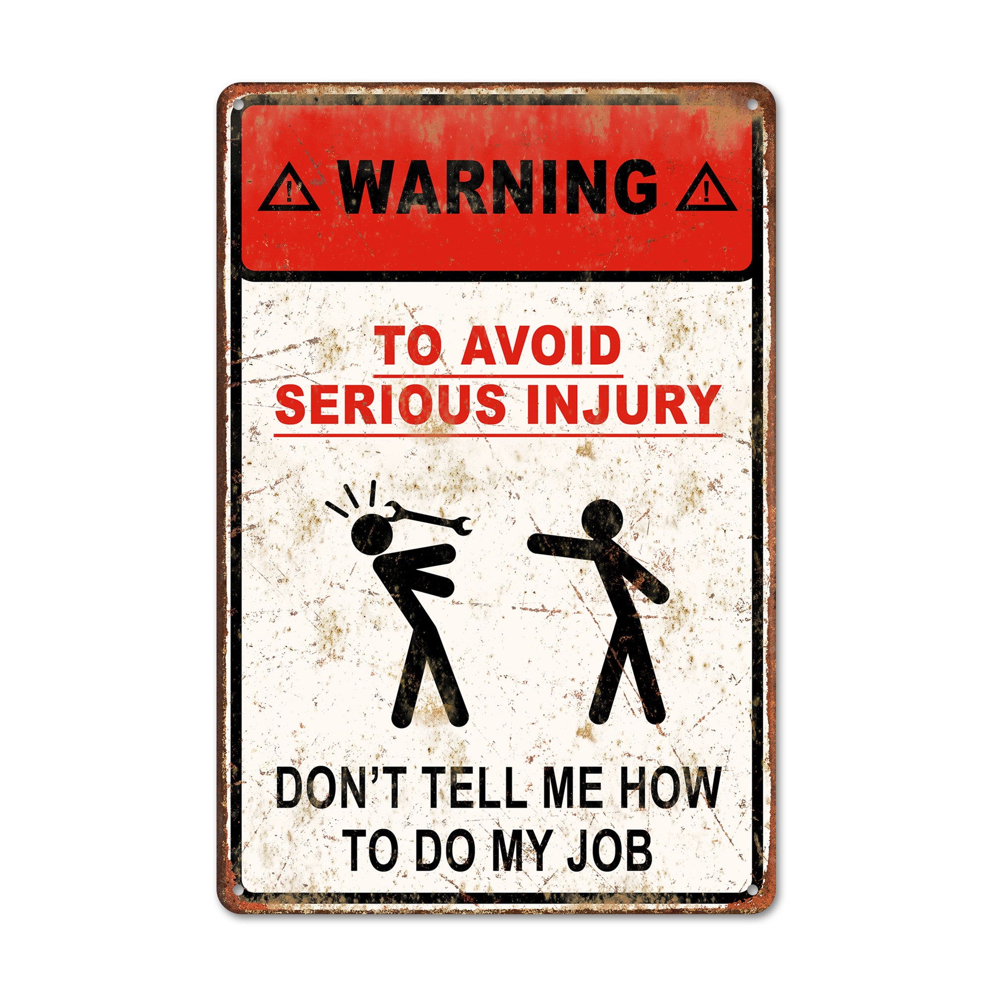 Personalized Warning Metal Sign - Custom Humor Wall Decor Gift for Home Workshop or Office - Image 1