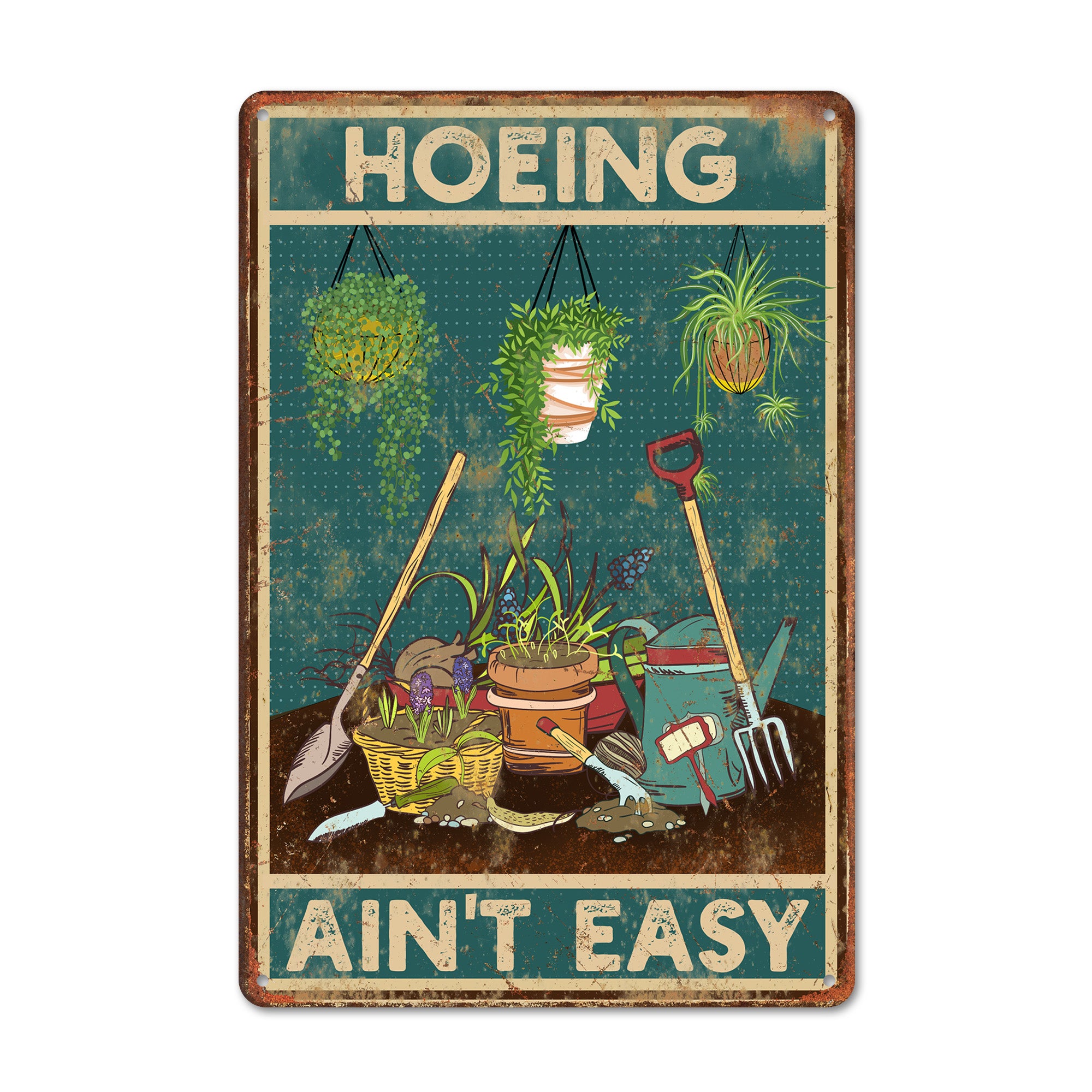 Personalized Vintage-Style Garden Metal Sign - Rustic Décor for Garden Lovers - Perfect Gift for Green Thumbs - Image 1