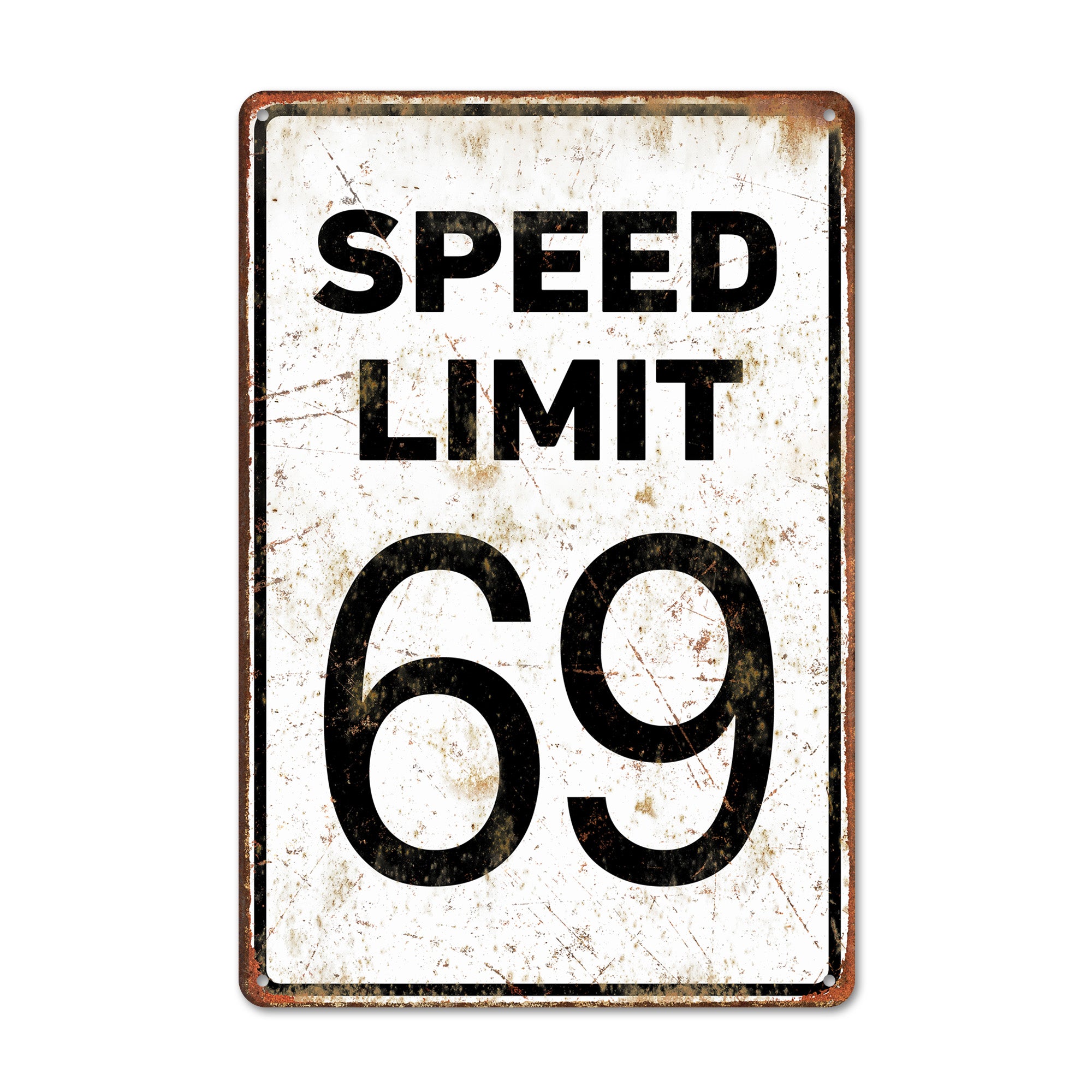 Vintage-Style Personalized Speed Limit Metal Sign - Perfect Custom Gift for Car Enthusiasts and Home Decor - Image 1