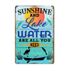 Personalized Rustic "Sunshine and Lake Water" Metal Sign - Perfect Handmade Gift for Nature Lovers - Image 1