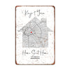 Personalized Home Map Metal Sign – Custom Housewarming Gift for Couples, Elegant Rustic Decor with Quality Craftsmanship - Image 1