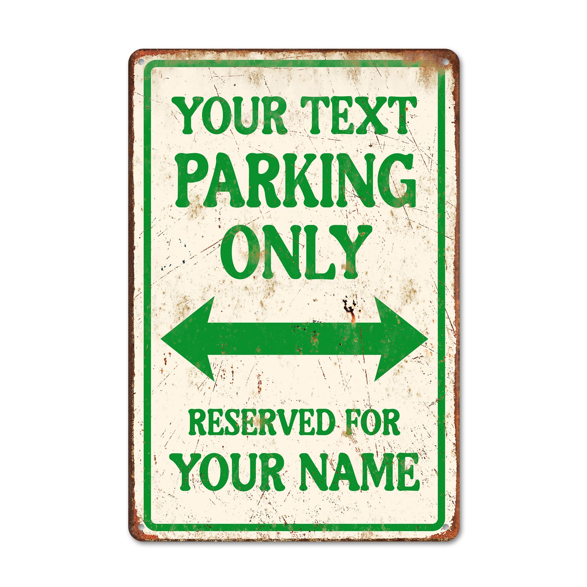 Personalized Metal Parking Sign – Customizable Vintage-Style Decor for Car Enthusiasts and Perfect Gift for Special Occasions - Image 1