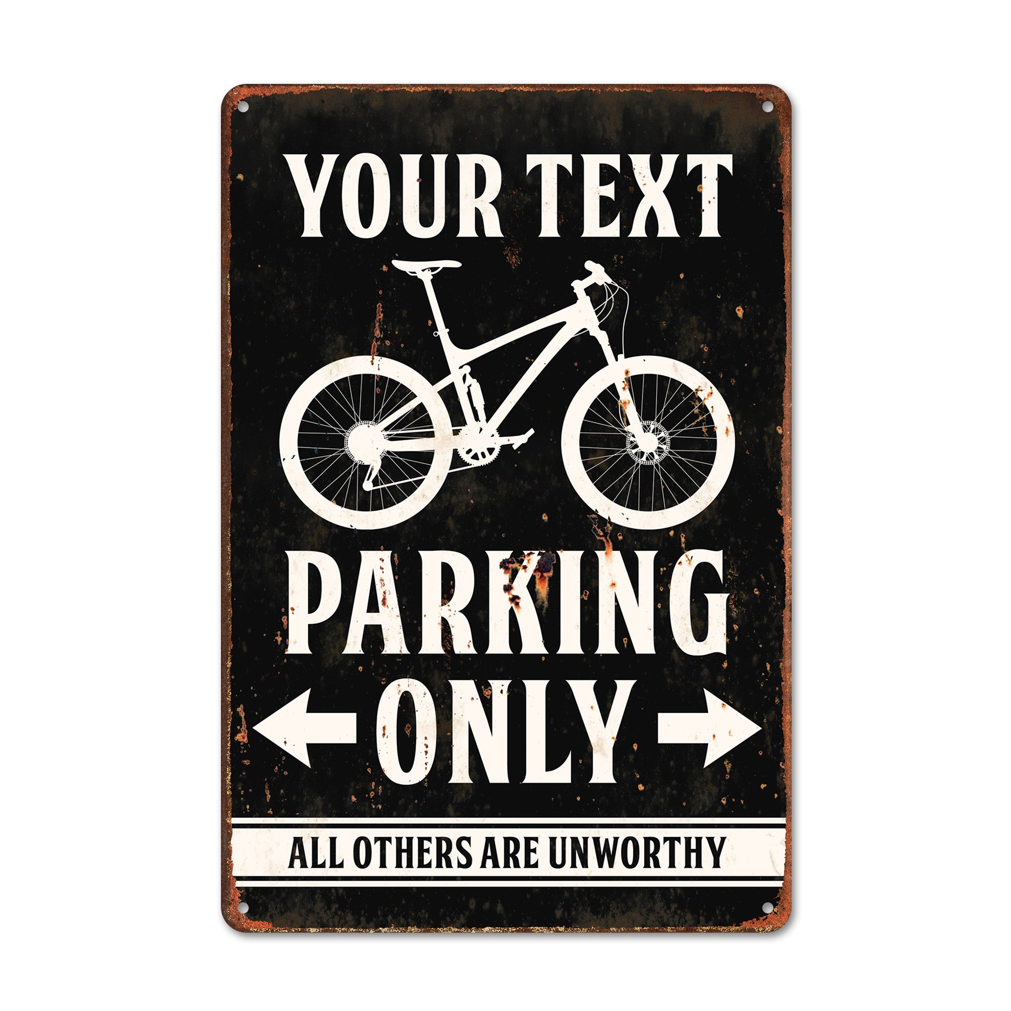 Personalized Vintage-Style Bicycle Metal Sign - Custom Parking Plaque, Perfect for Cyclists & Enthusiasts, Handmade Gift - Image 1