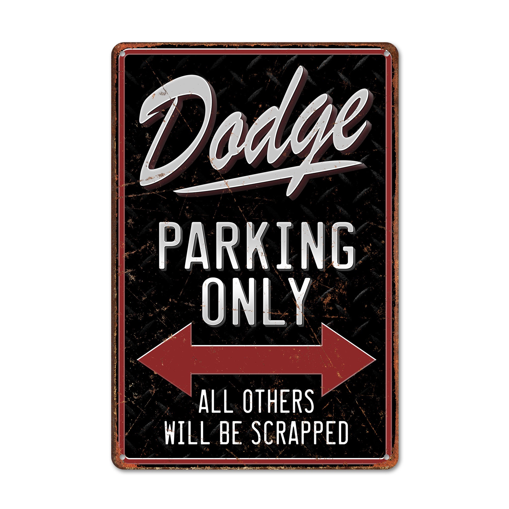 Customizable Metal "Dodge Parking Only" Sign – Perfect Gift for Car Enthusiasts | Durable and Stylish Wall Decor - Image 1