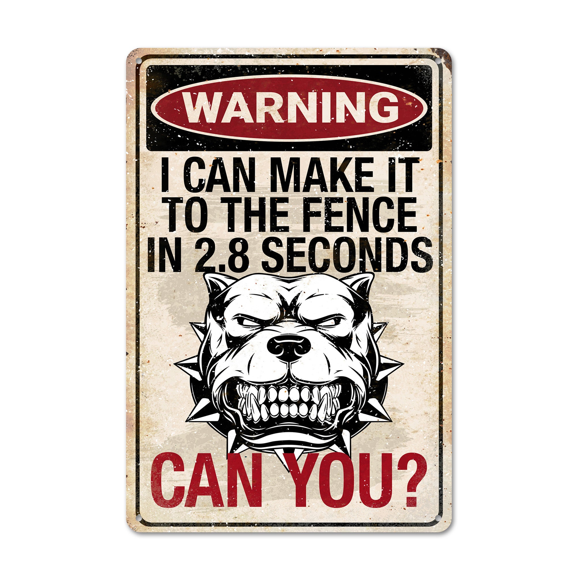 Personalized Warning Dog Metal Sign - Durable Vintage-Style Decor for Pet Lovers & Home Protection - Image 1