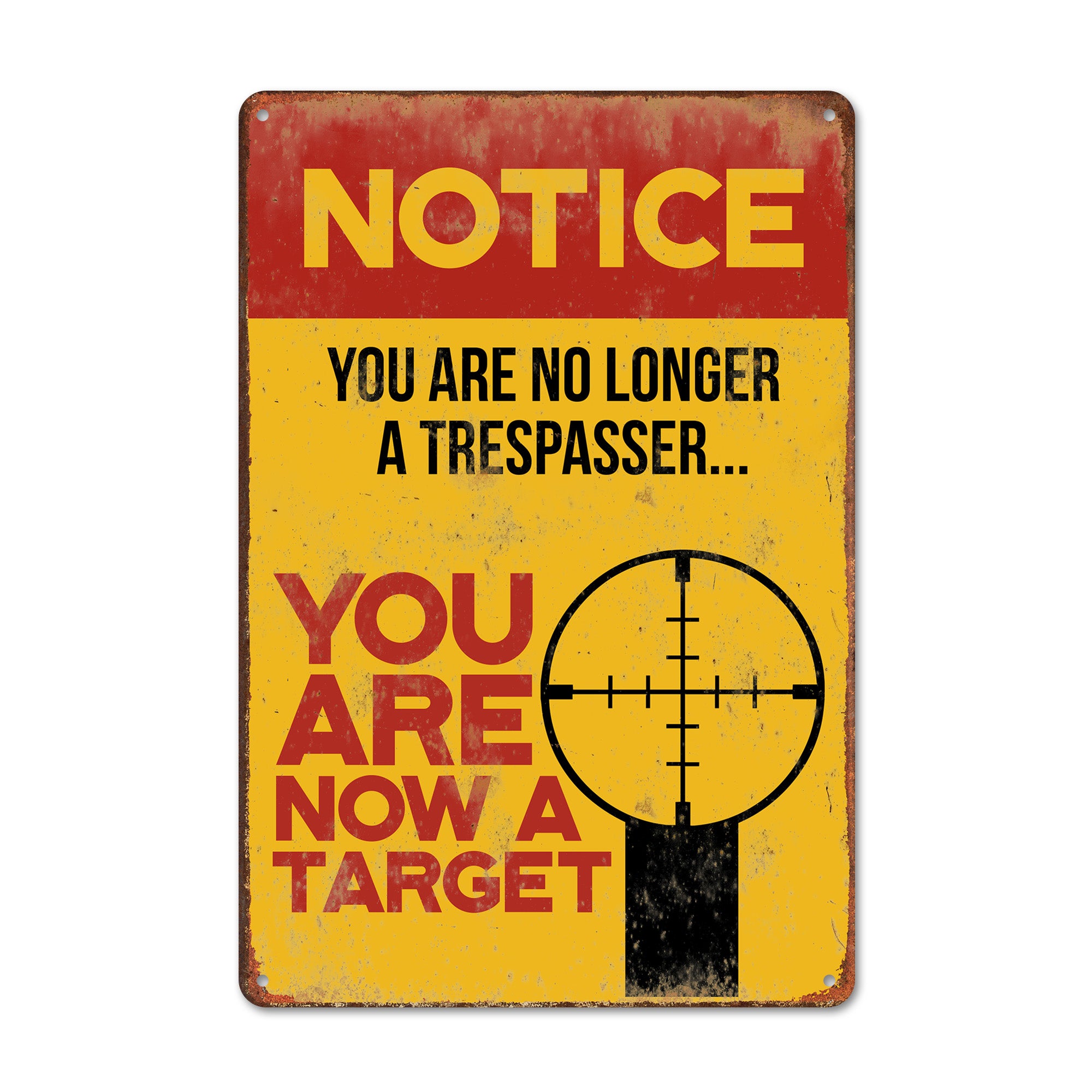 Bold Warning Metal Sign - Personalized Vintage-Style Decor for Home or Office - Unique Handcrafted Gift for Outdoor Enthusiasts - Image 1