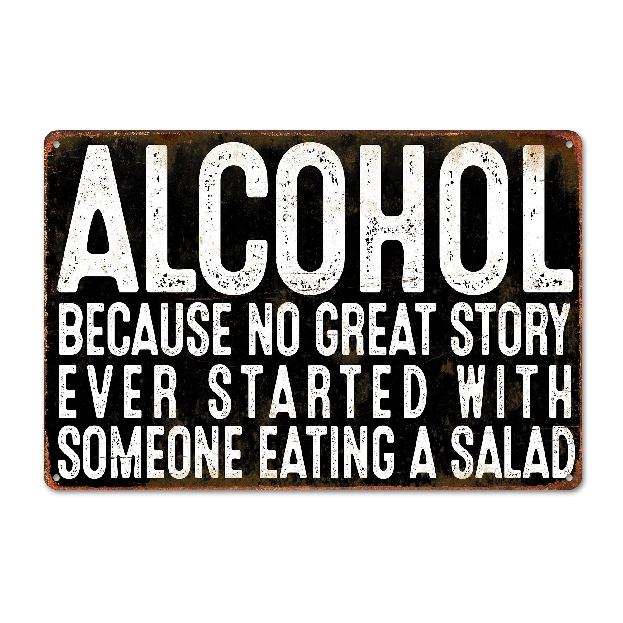 Personalized Rustic Metal Sign - Humorous Bar Decor with Customizable Message - Perfect Gift for Friends and Family - Image 1