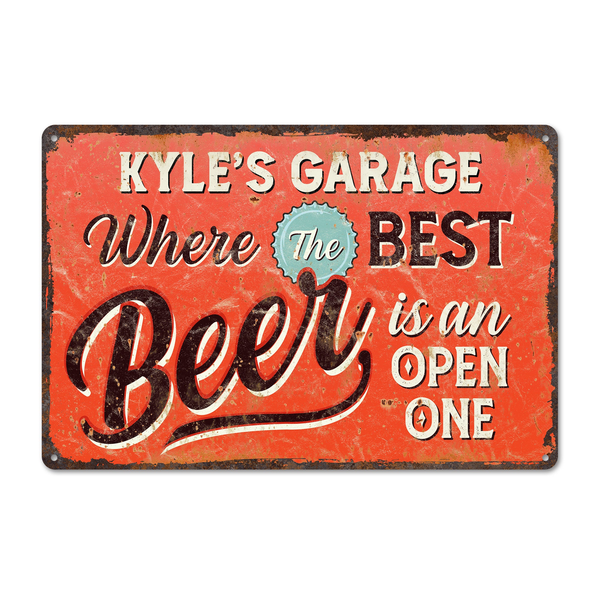 Personalized Metal Garage Sign - Vintage Custom Beer Décor, Perfect Gift for Beer Lovers and Man Cave Enthusiasts - Image 1