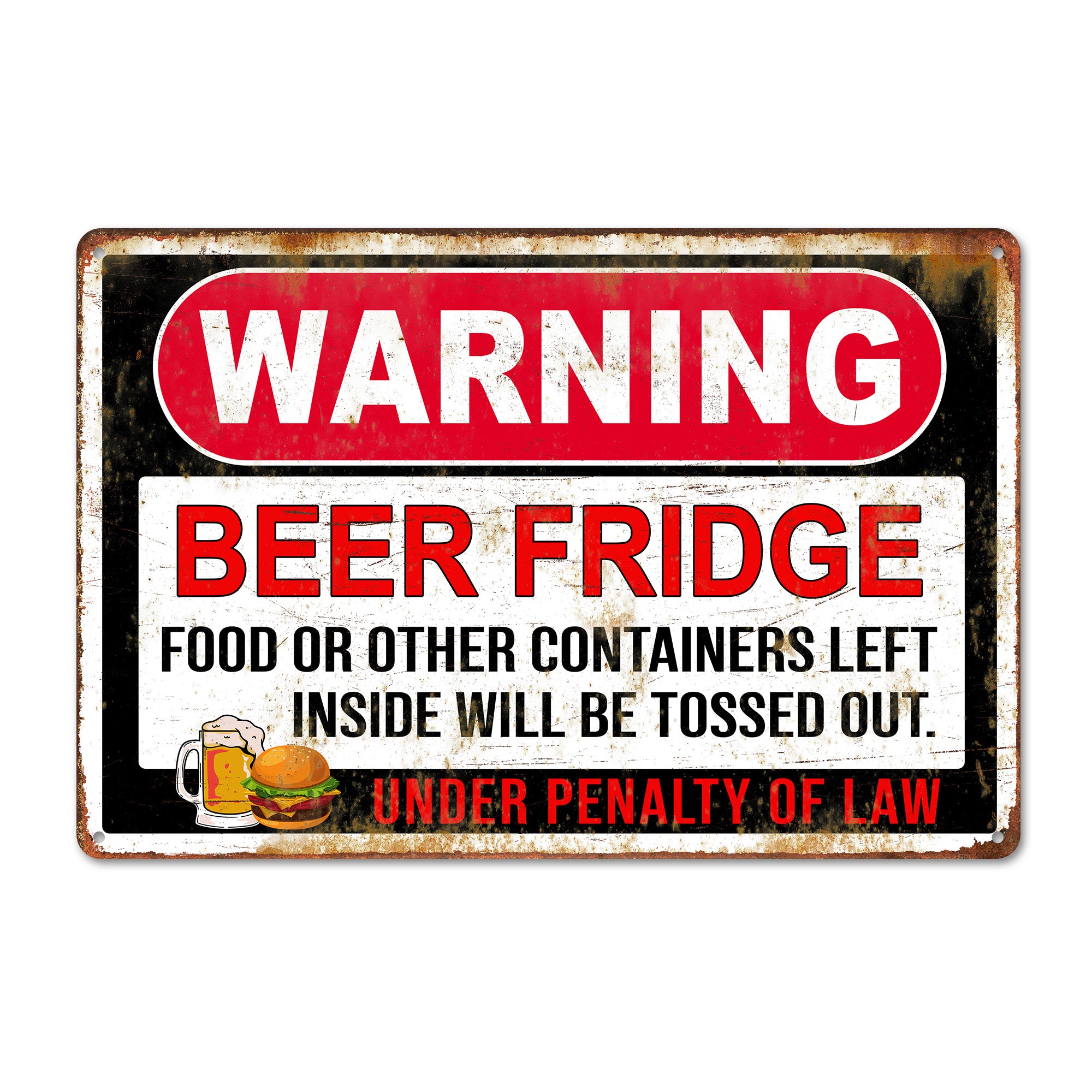 Customizable Vintage-Style Beer Fridge Sign - Personalized Metal Sign for Home Bars and Man Caves, Ideal for Beer Lovers and Unique Gift - Image 1