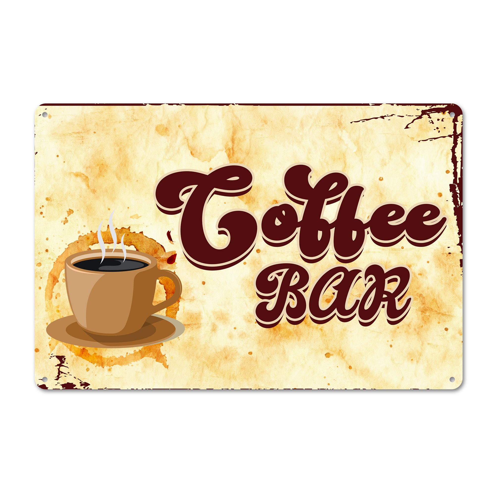 Personalized Rustic Coffee Bar Metal Sign - Custom Name Café Decor, Vintage Style Wall Art for Coffee Lovers and Home Baristas - Image 1