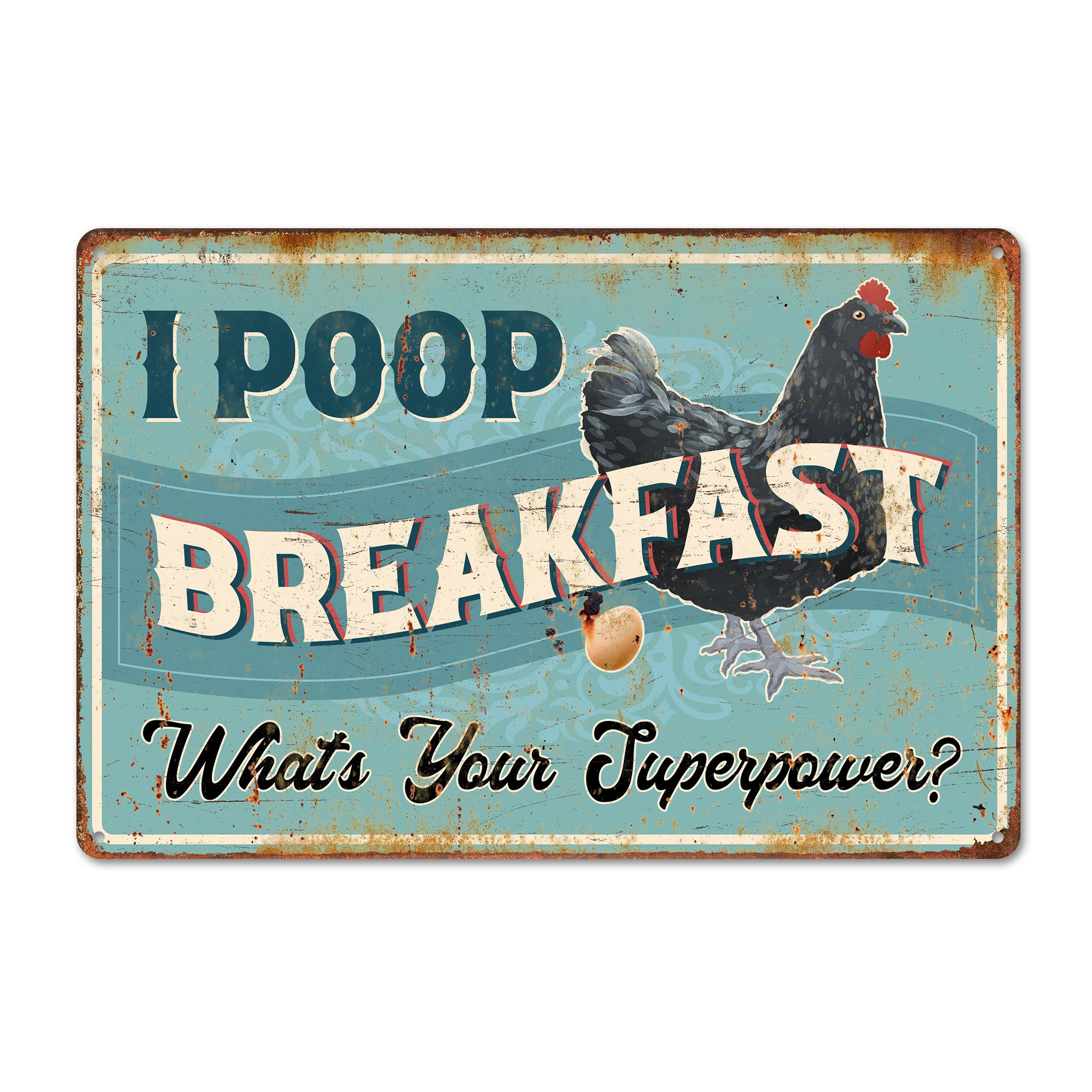 Personalized Rustic Chicken Metal Sign – Custom Kitchen Décor Perfect for Farmhouse Lovers and Unique Gift Giving - Image 1