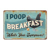 Personalized Rustic Chicken Metal Sign – Custom Kitchen Décor Perfect for Farmhouse Lovers and Unique Gift Giving - Image 1