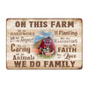 Personalized Farmhouse Metal Sign with Heartfelt Message - Customizable Rustic Decor for Family, Farmers, and Nature Lovers - Image 1