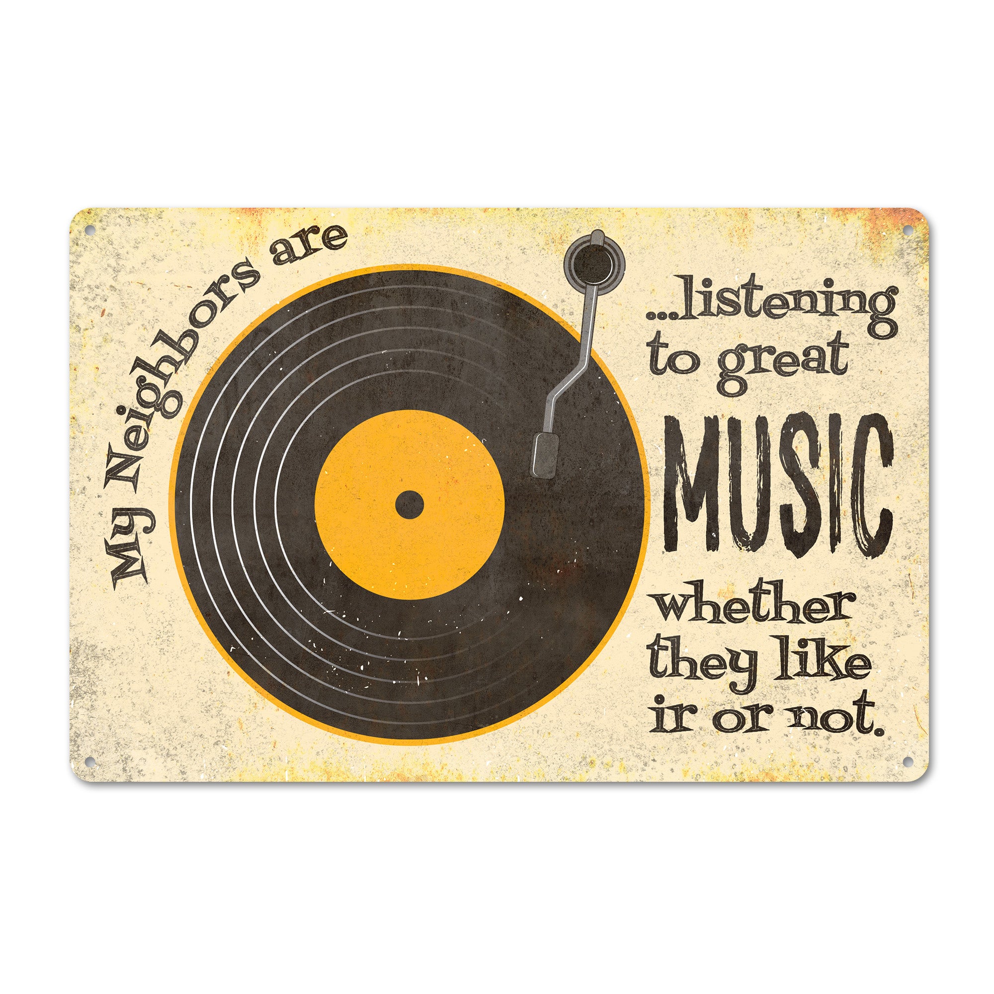 Personalized Retro Record Player Metal Sign - Unique Home Decor & Perfect Gift for Music Lovers - Image 1