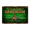 Personalized Family Game Room Sign - Premium Metal Wall Decor with Pool Table Theme - Perfect Gift for Family Gatherings - Image 1