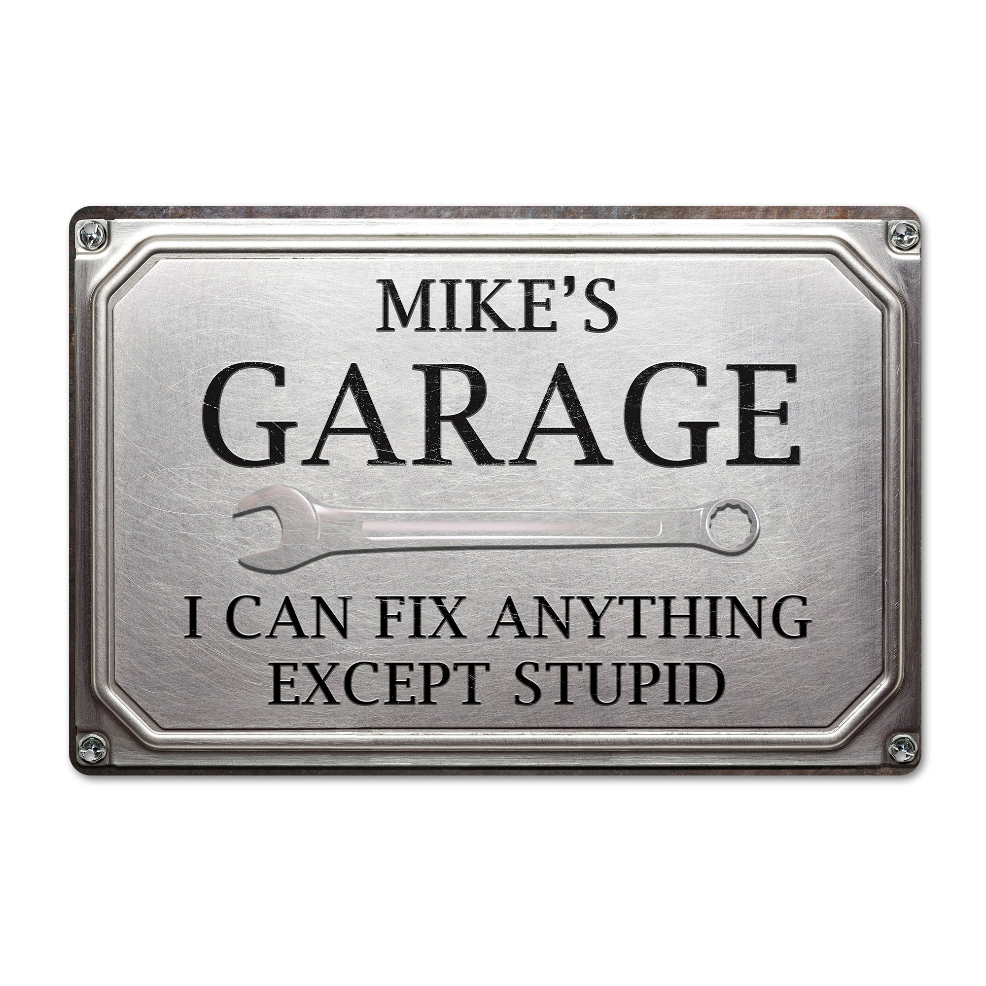 Stylish Personalized Metal Garage Sign - Customizable for Unique Gifts - Perfect for Car Enthusiasts and Workshop Decor - Image 1
