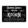 Personalized Grandma's Vegan Kitchen Metal Sign - Custom Handmade Gift for Vegans - Unique Home Decor - Image 1