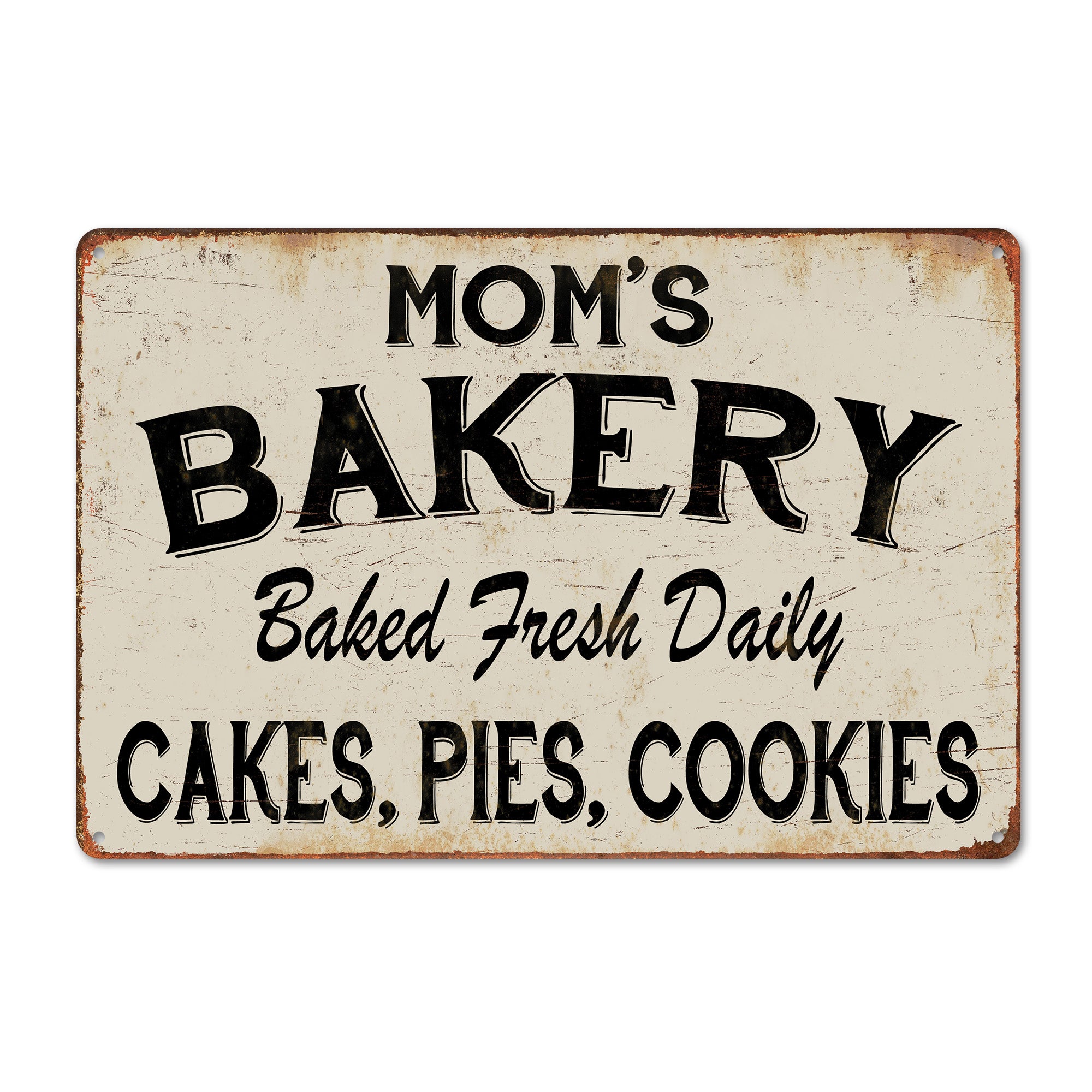 Personalized Rustic Metal Bakery Sign - Handmade Vintage Decor, Perfect for Home Bakers & Unique Gifts - Image 1